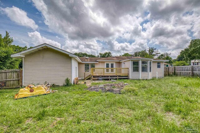 204 Chaseville St, Pensacola, FL 32507 - back of property featuring a deck and french doors