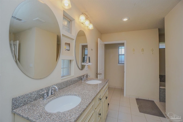 bathroom featuring vanity and tile patterned floors