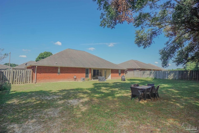 view of yard with a patio area