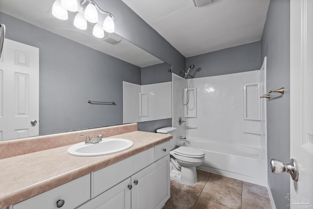 333 Western Pine Rd, Cantonment, FL 32533 - bathroom featuring visible vents, shower / bathtub combination, vanity, and toilet