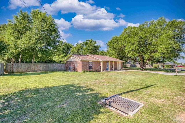 333 Western Pine Rd, Cantonment, FL 32533 - view of yard featuring central air condition unit and fence private yard