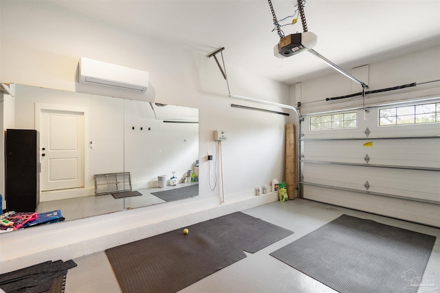 2550 N 11th Ave, Pensacola, FL 32503 - garage featuring a garage door opener and a wall unit AC