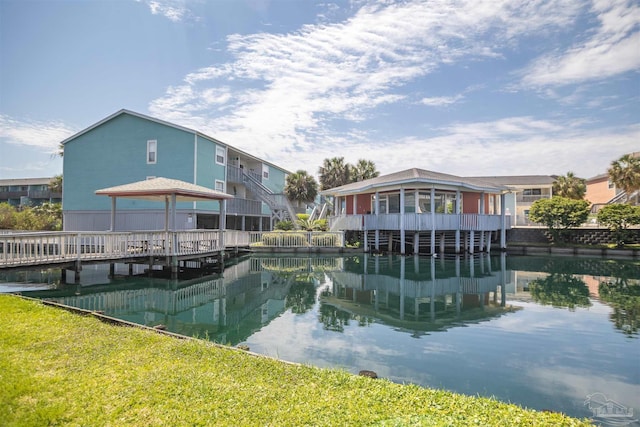 view of dock area