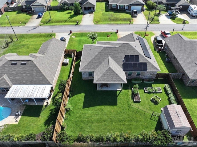5379 Longhorn Trl, Gulf Breeze, FL 32563 - aerial perspective of suburban area featuring a pool area