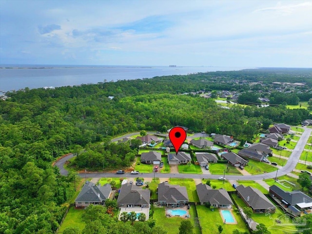 5379 Longhorn Trl, Gulf Breeze, FL 32563 - aerial view of property's location featuring nearby suburban area and a nearby body of water
