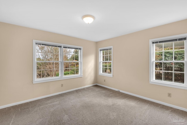 view of carpeted empty room