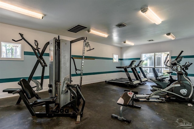 view of workout area