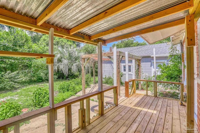 view of wooden terrace