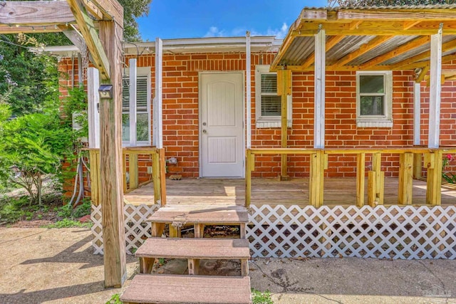 view of doorway to property