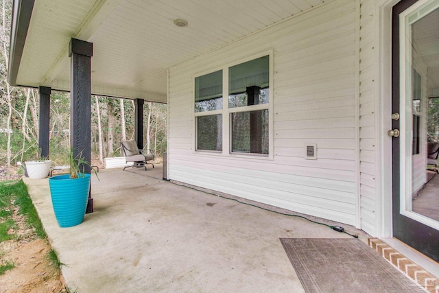 view of patio with covered porch