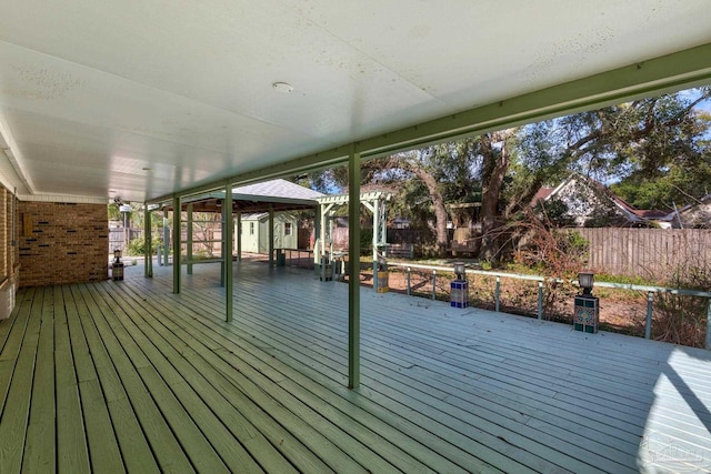 view of wooden terrace