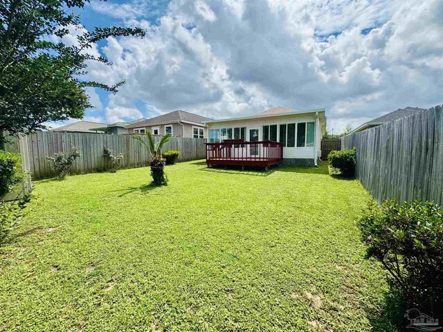 3081 Flintlock Dr, Pensacola, FL 32526 - rear view of house featuring a wooden deck