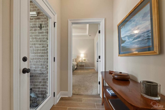 interior space featuring hardwood / wood-style floors