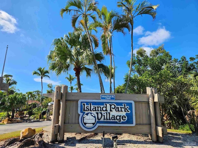 view of community sign