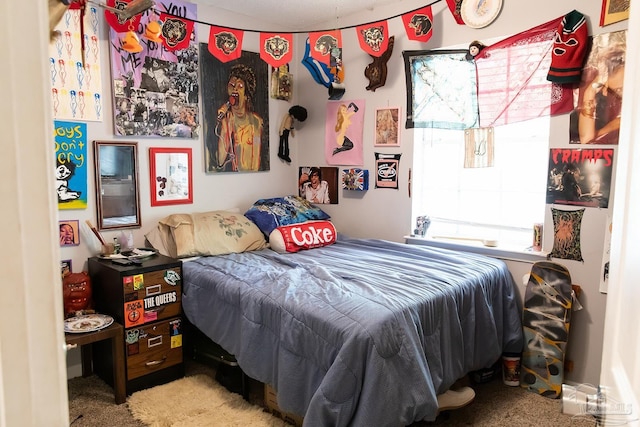 bedroom featuring carpet