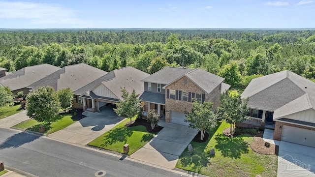 6347 Ladera Trl, Pace, FL 32571 - aerial view of property and surrounding area featuring a forest