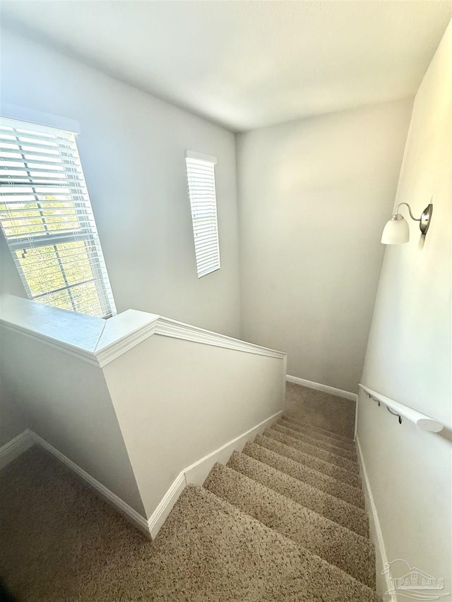 6347 Ladera Trl, Pace, FL 32571 - stairs with carpet floors and baseboards
