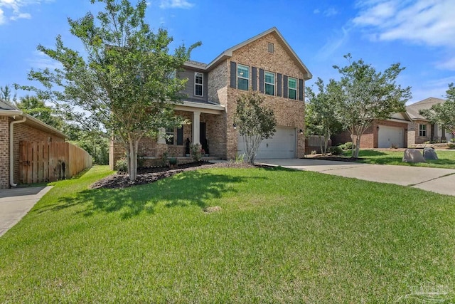 6347 Ladera Trl, Pace, FL 32571 - view of front of home featuring driveway, brick siding, and an attached garage