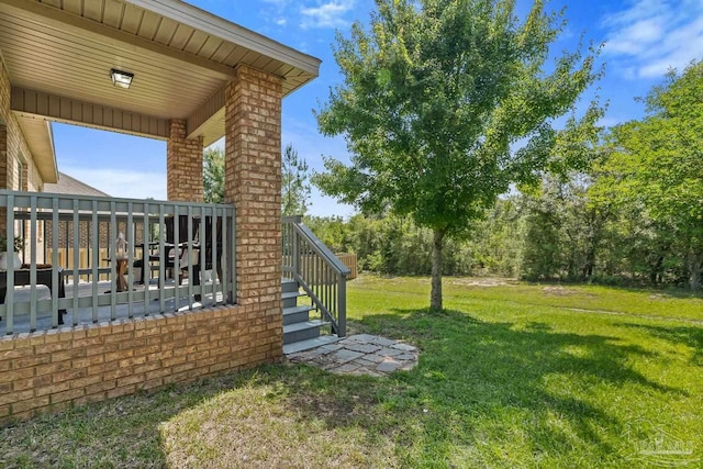 6347 Ladera Trl, Pace, FL 32571 - view of green lawn with stairway