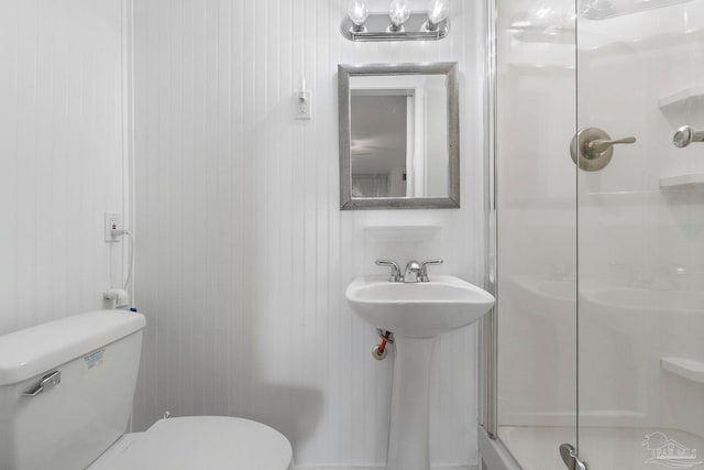 8520 Gulf Blvd Unit 23, Navarre Beach, FL 32566 - full bath featuring a shower stall and toilet