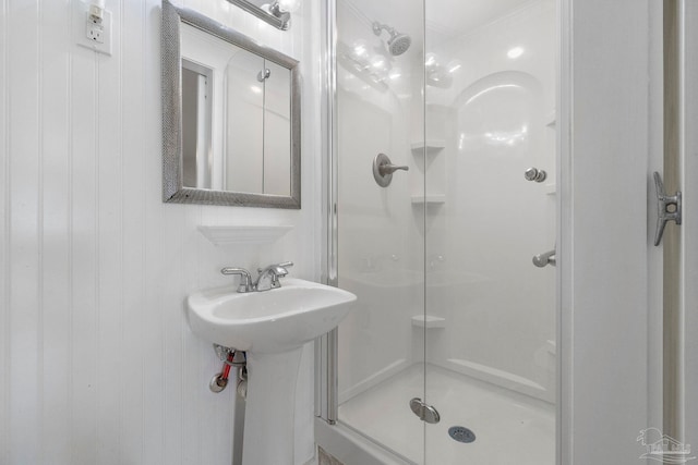 8520 Gulf Blvd Unit 23, Navarre Beach, FL 32566 - full bath featuring a stall shower and a sink