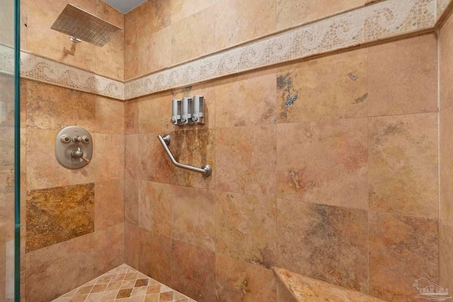 8520 Gulf Blvd Unit 23, Navarre Beach, FL 32566 - bathroom featuring tiled shower