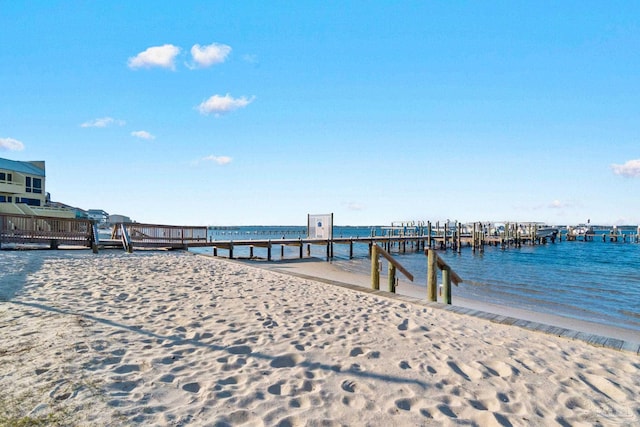8520 Gulf Blvd Unit 23, Navarre Beach, FL 32566 - dock featuring view of water and beach