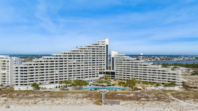 view of property with a water view