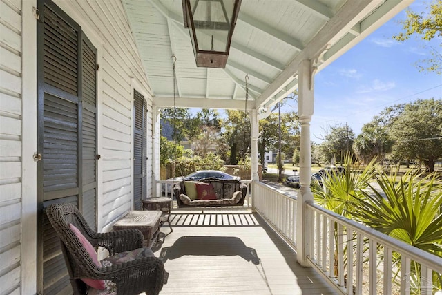 balcony with a porch