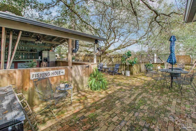 view of yard with a patio