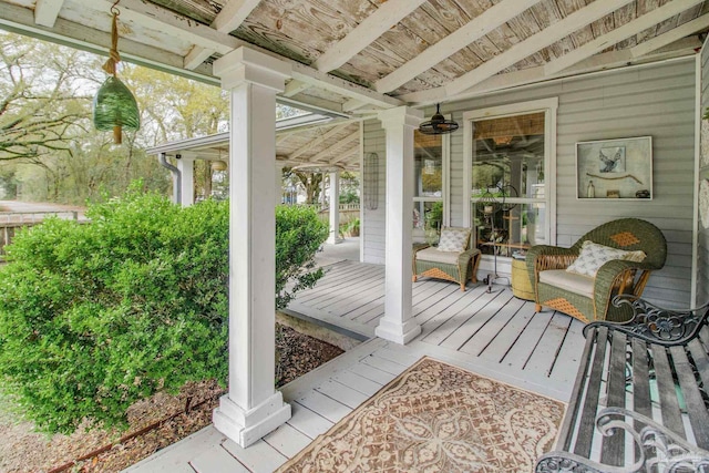 view of wooden deck