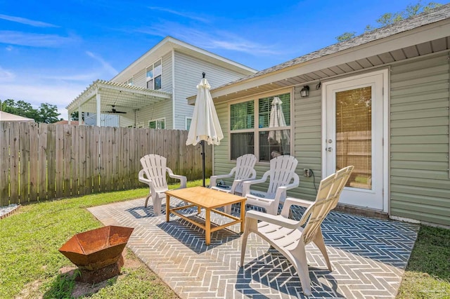 8820 Smiley Ct, Pensacola, FL 32514 - view of patio featuring a pergola