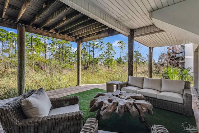 view of patio with an outdoor hangout area