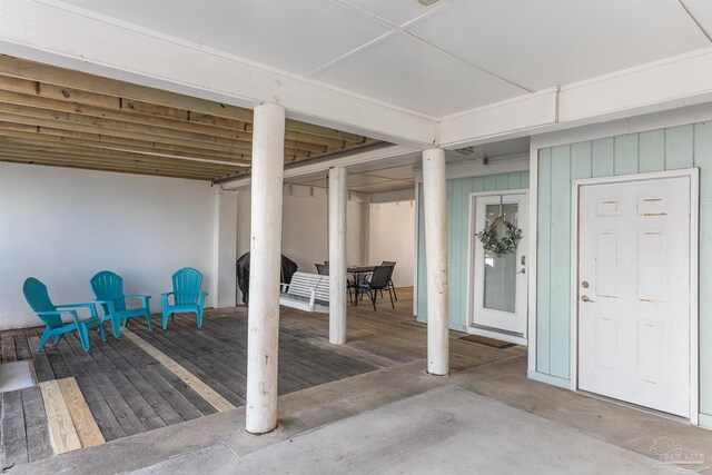 interior space featuring wood-type flooring