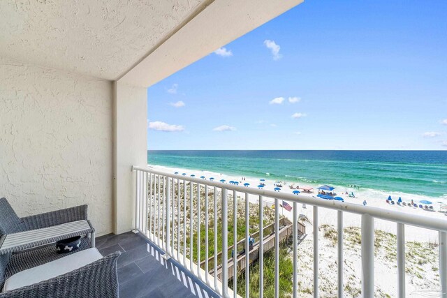999 Ft Pickens Rd Unit 309, Pensacola Beach, FL 32561 - balcony featuring a view of the beach and a water view
