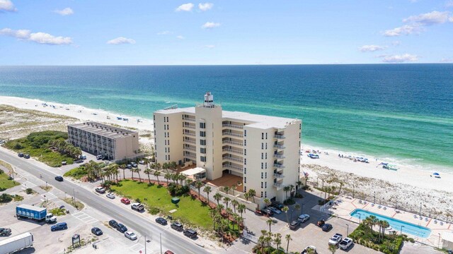 999 Ft Pickens Rd Unit 309, Pensacola Beach, FL 32561 - aerial view featuring a view of the beach and a water view