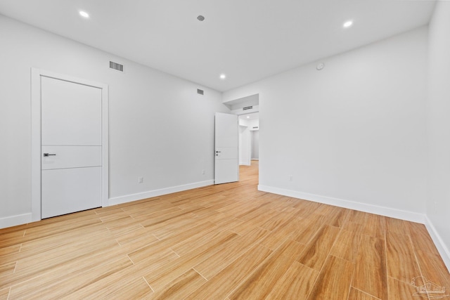 unfurnished bedroom featuring light hardwood / wood-style flooring