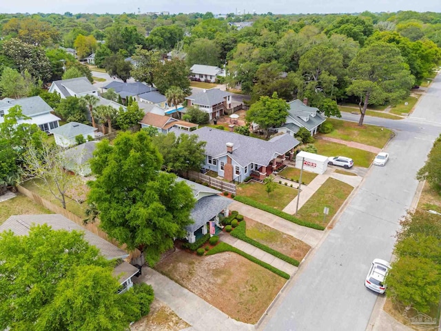 aerial view with a residential view