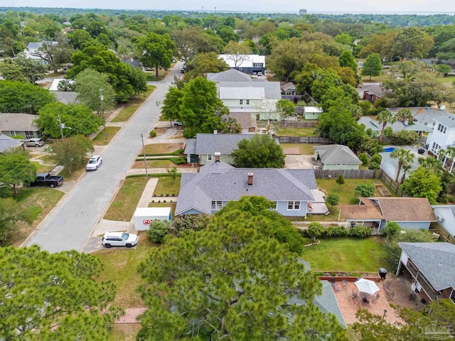 aerial view featuring a residential view