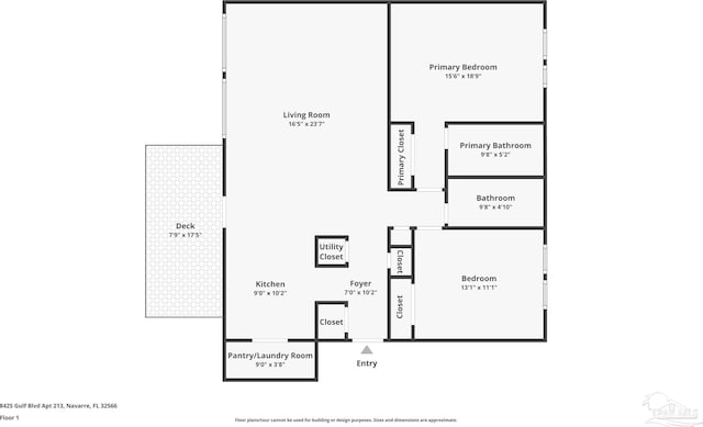 8425 Gulf Blvd Unit 213, Navarre Beach, FL 32566 - room layout