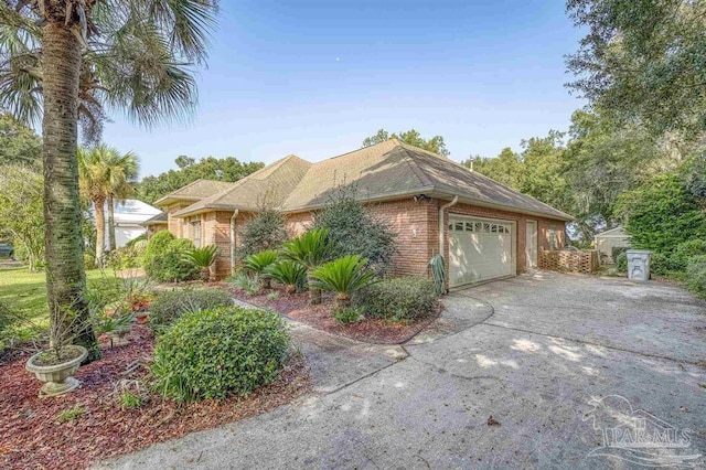 ranch-style home with a garage