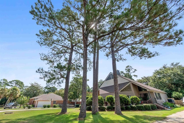 view of home's exterior featuring a yard