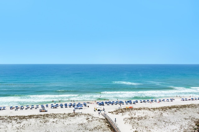 water view featuring a beach view