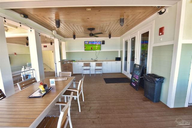645 Lost Key Dr Unit 406D, Perdido Key, FL 32507 - deck featuring french doors and a ceiling fan