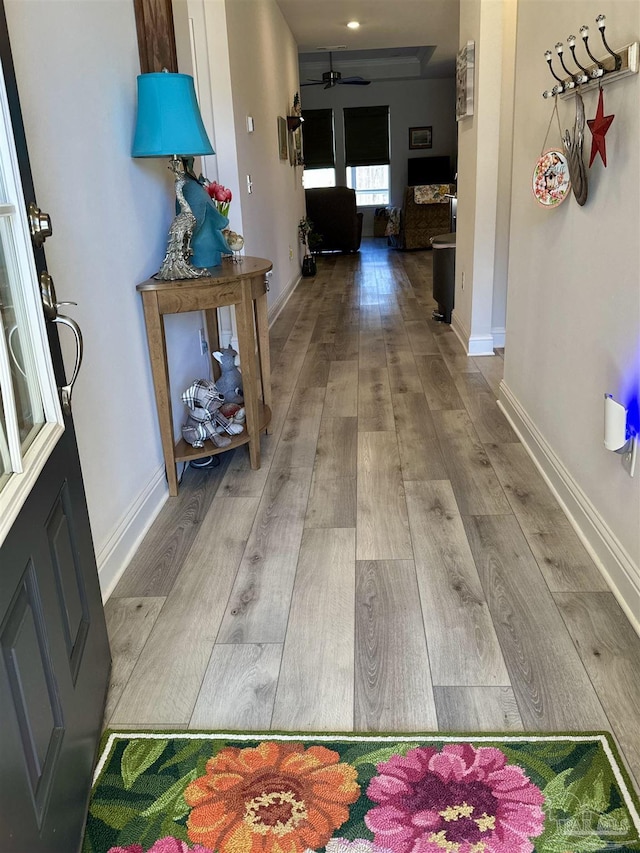 2656 Avalon St, Cantonment, FL 32533 - corridor featuring baseboards and wood finished floors