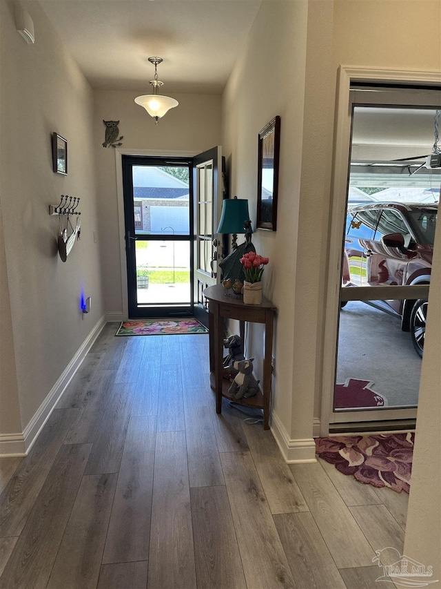 2656 Avalon St, Cantonment, FL 32533 - foyer with baseboards and wood finished floors