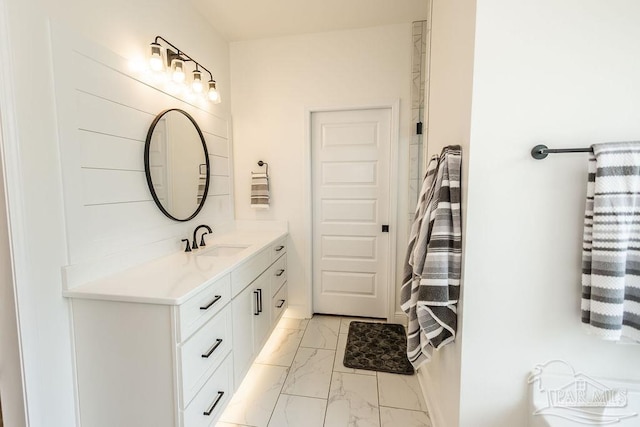 bathroom featuring vanity and tile patterned floors