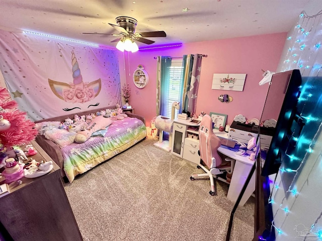 2924 Sundance Ln, Cantonment, FL 32533 - carpeted bedroom with a ceiling fan