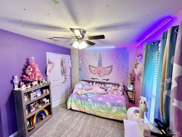 2924 Sundance Ln, Cantonment, FL 32533 - carpeted bedroom featuring a ceiling fan