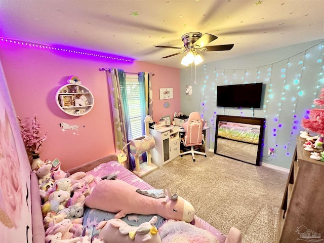 2924 Sundance Ln, Cantonment, FL 32533 - bedroom with carpet flooring and a ceiling fan